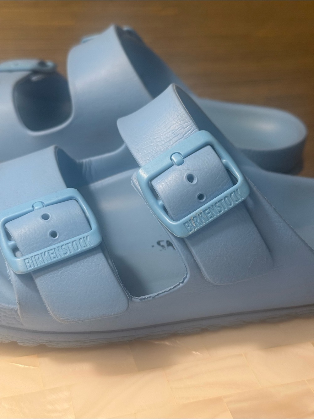 Birkenstock Light Blue Dual-Buckle EVA Sandals